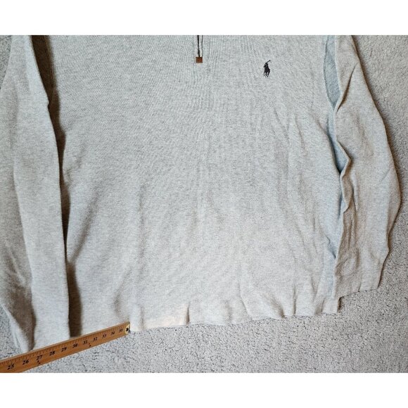 Polo Ralph Lauren Gray 1/4 Zip Long Sleeve Estate Rib Quarterzip Pullover Sz XXL - Picture 5 of 15